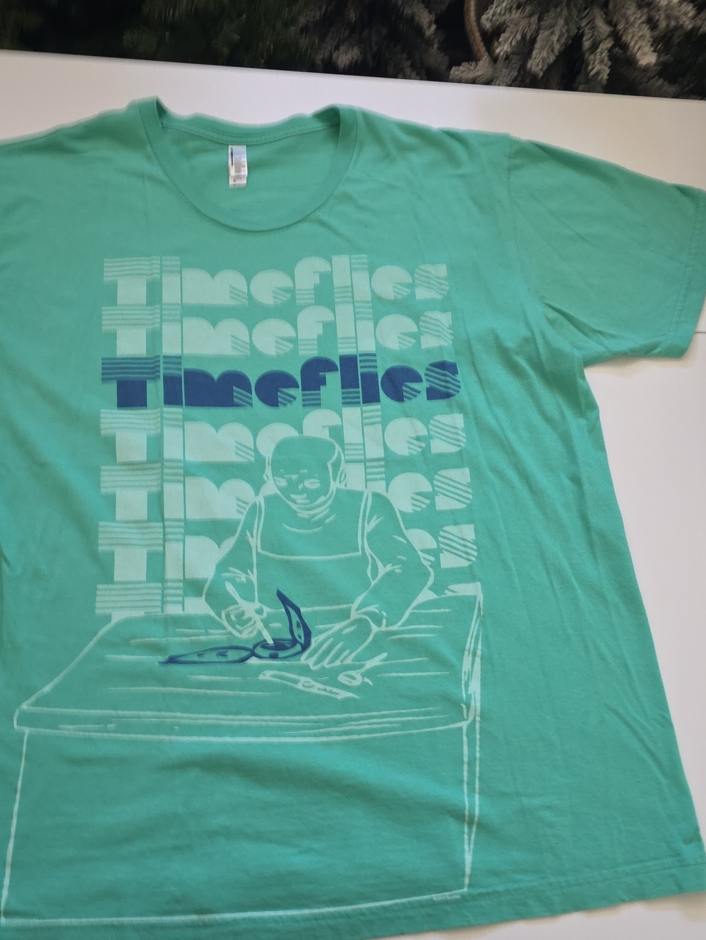American Apparel Mint Green Timeflies Graphic Tee